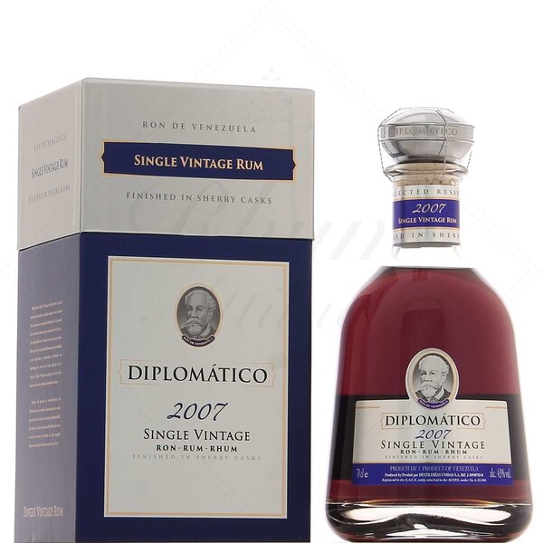DIPLOMATICO Single Vintage 2007 Super Premium Vintage Rum 43% 0.7L