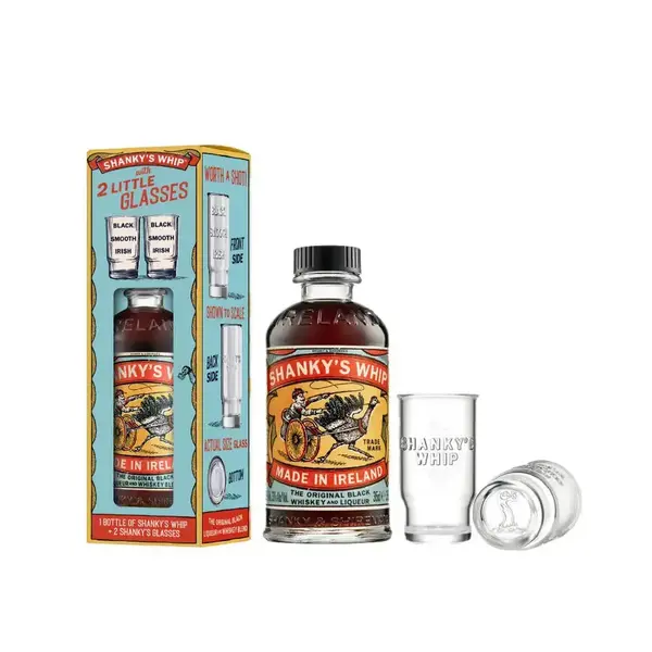 SHANKY&#039;S WHIP + 2 ŠOT ČAŠE 33%Alc 0.35L