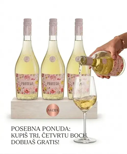 Akcija Protego belo vino 3+1 GRATIS