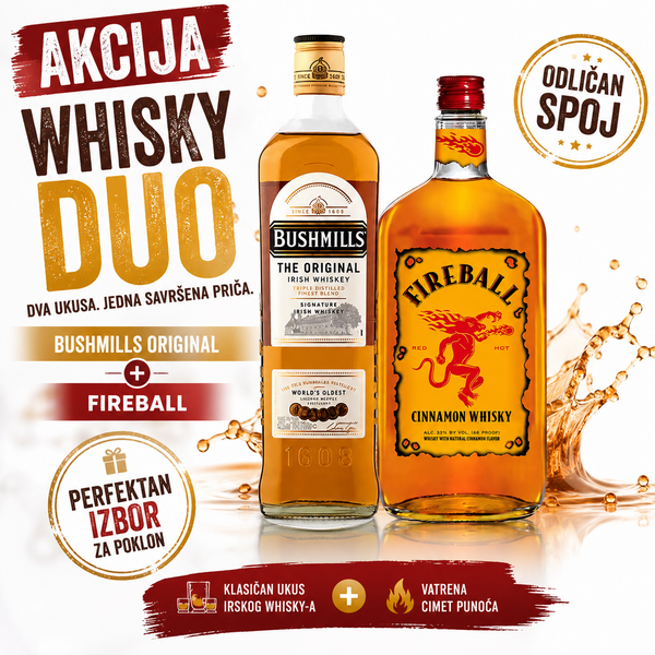 WHISKY DUO Bushmills original + Fireball