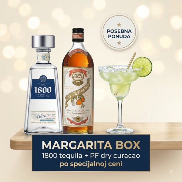 MARGARITA box 1800 silver tequila + PF dry curacao