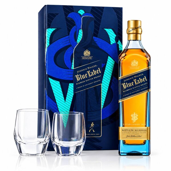 Johnnie Walker BLUE sa dve čaše 0.70l
