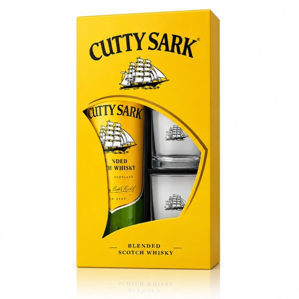 CUTTY SARK viski sa dve čaše 0.70l