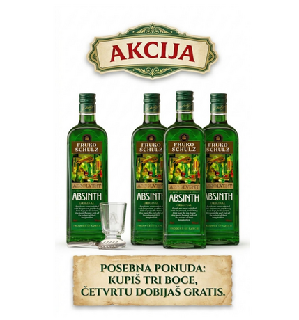 AKCIJA Absinthe absolvent 3+1 GRATIS