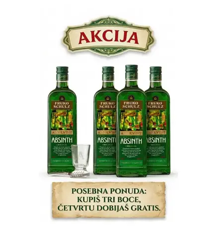 AKCIJA Absinthe absolvent 3+1 GRATIS