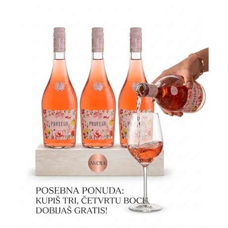 Akcija Protego rose vino 3+1 GRATIS